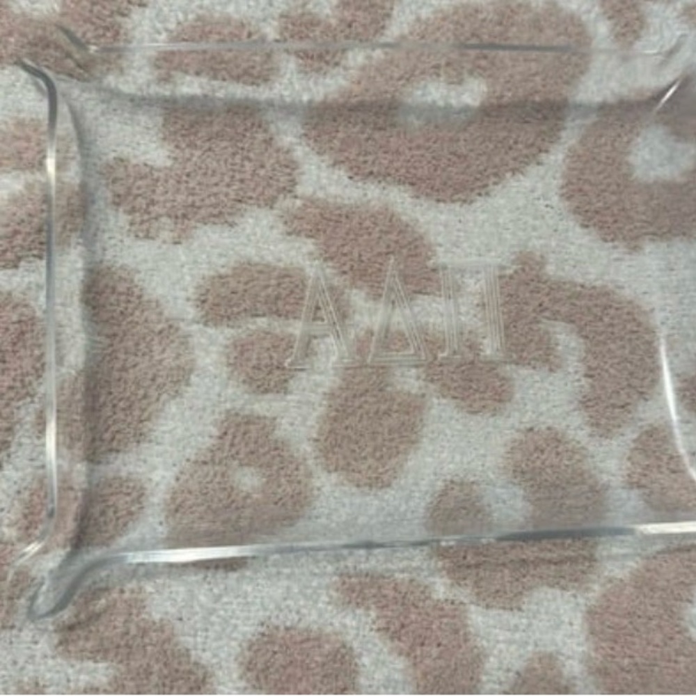 Clear Acrylic Tray with ADPi Letters (Alpha Delta Pi)